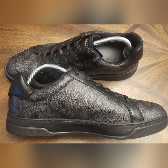 Coach High Line Signature Sneakers - Graphite/Black, M US 13D, Leather - Picture 6 of 15